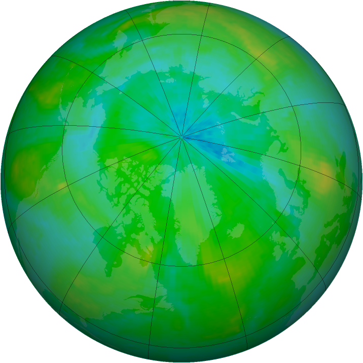 Arctic ozone map for 11 August 2003